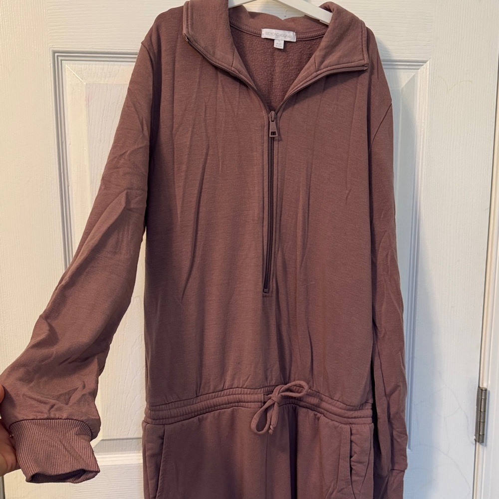 Beyond Yoga Dusty Rose lounge onesie/jumpsuit